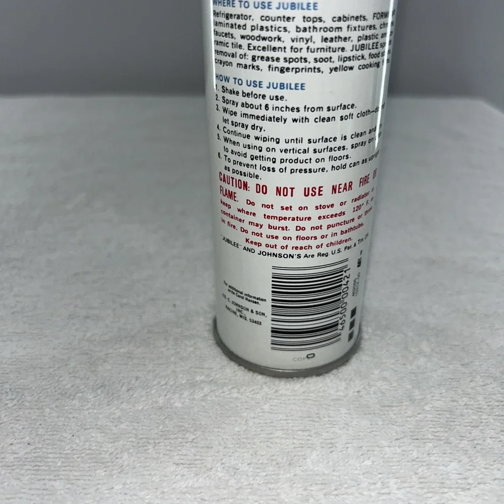 Rare Vintage 1992 JUBILEE Johnson‎ Wax Kitchen Wax & Cleaner 9oz can